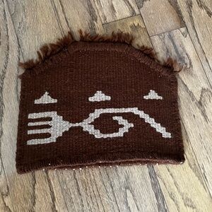 Handwoven Brown and White Wool Tea Pot Warmer